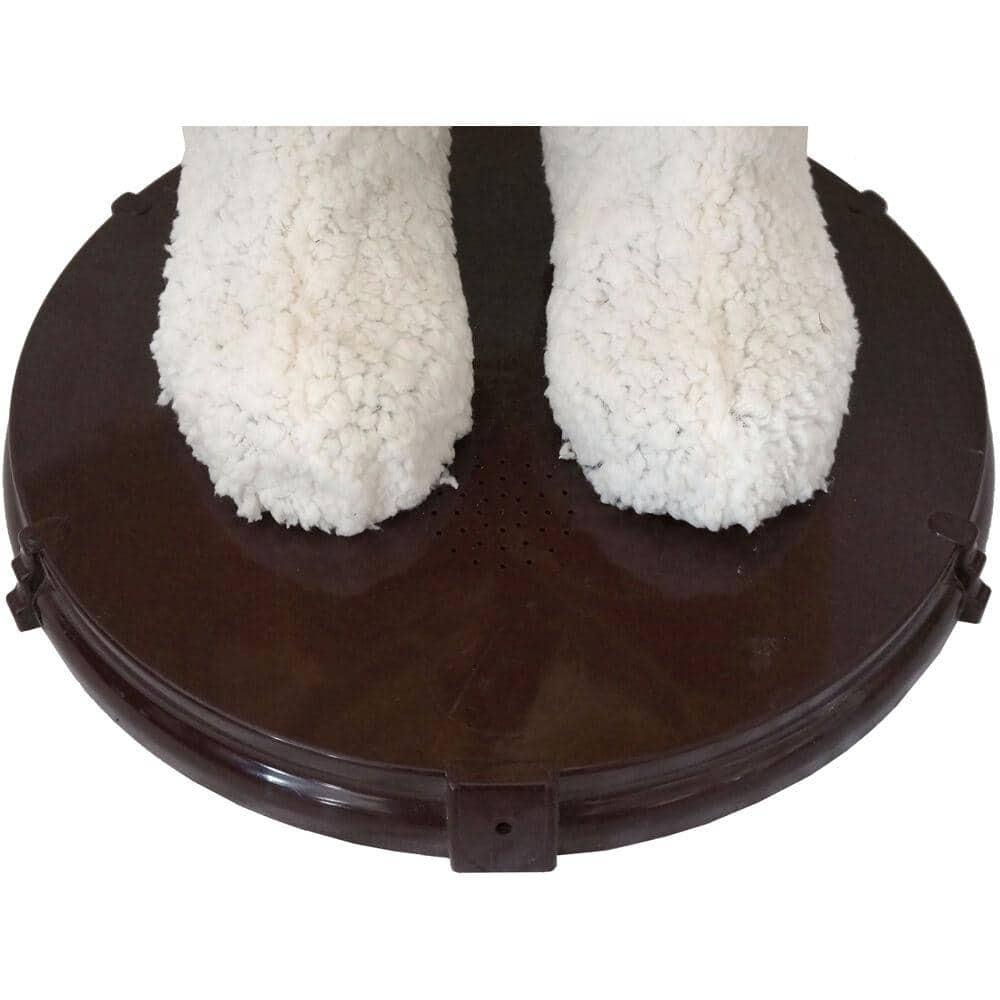 58 in. Christmas African American Dancing Mrs. Claus with Gift and Basket