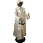 58 in. Christmas African American Dancing Mrs. Claus with Gift and Basket