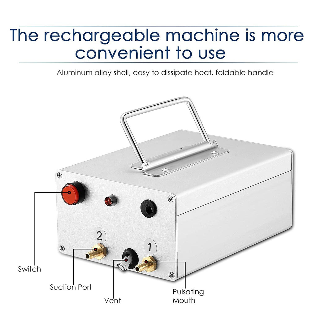 seaan milking machine for cows 7l pulsating cow milker rechargeable electric automatic with 2 teat cups pulsation vacuum pump stainless steel bucket 7l (5200mah lithium battery)