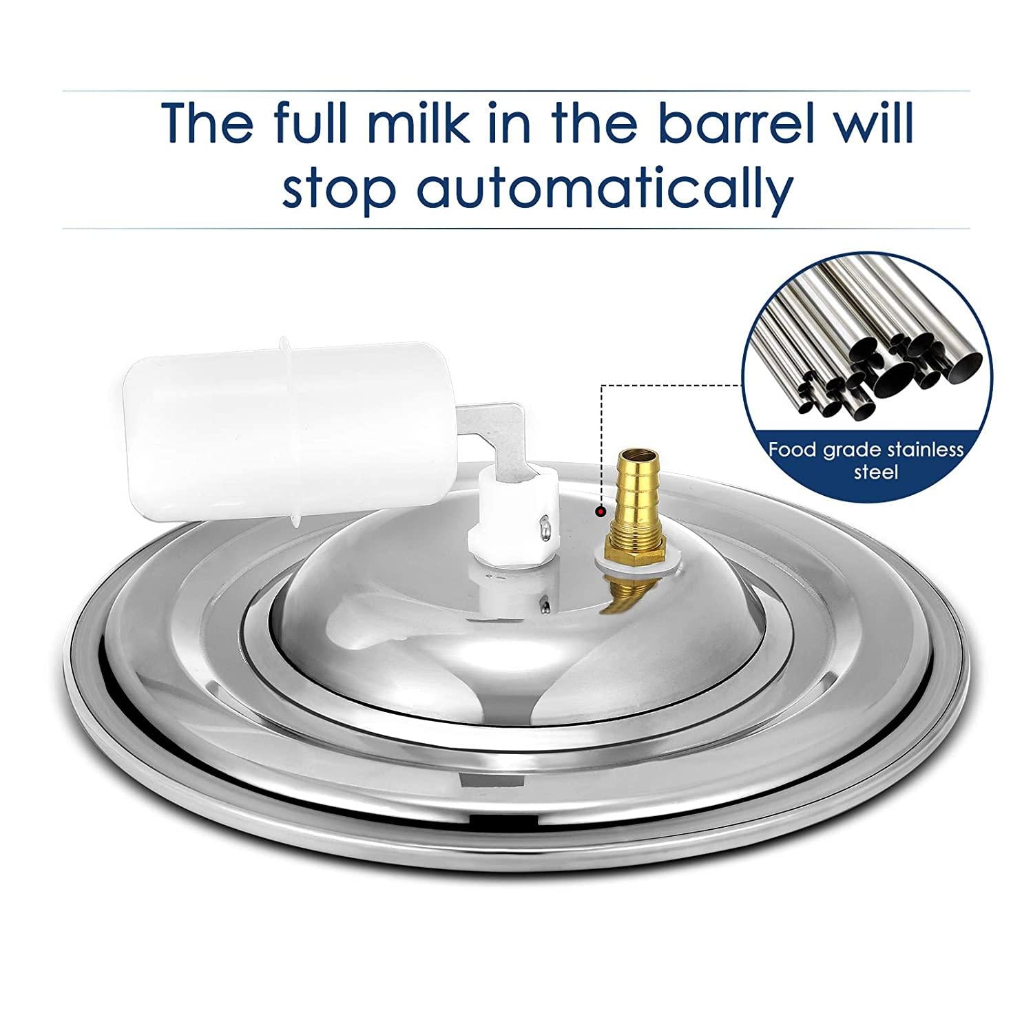 seaan milking machine for cows 7l pulsating cow milker rechargeable electric automatic with 2 teat cups pulsation vacuum pump stainless steel bucket 7l (5200mah lithium battery)
