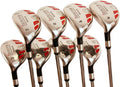 Left Handed - iDrive Hybrids Senior Men’s Golf All Clubs Complete Full Set, which Includes: #3, 4, 5, 6, 7, 8, 9, PW Senior Flex with Premium Men's Arthritic Golf Grip