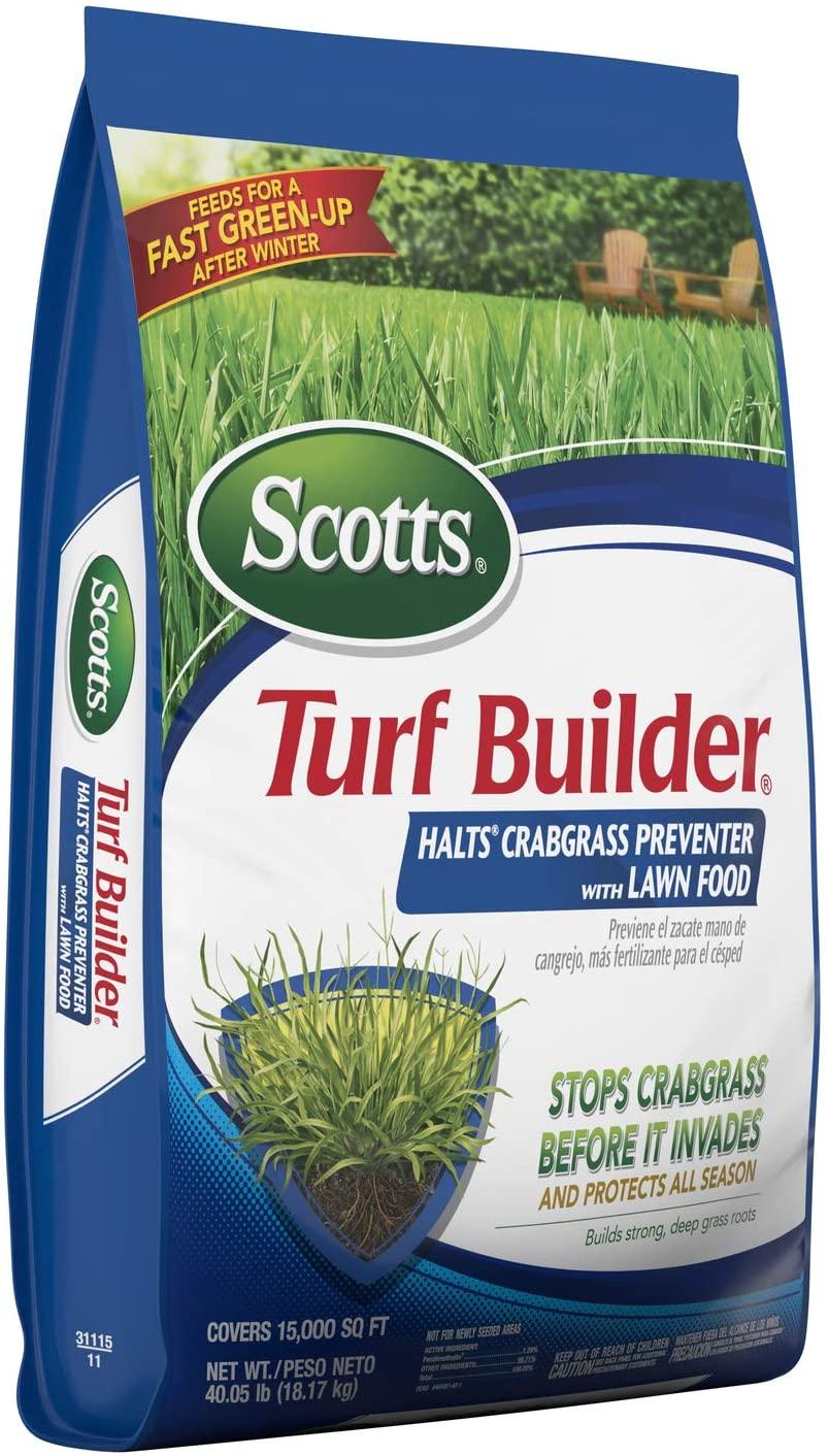 scotts turf builder halts crabgrass preventer with lawn food, 15,000 sq. ft.