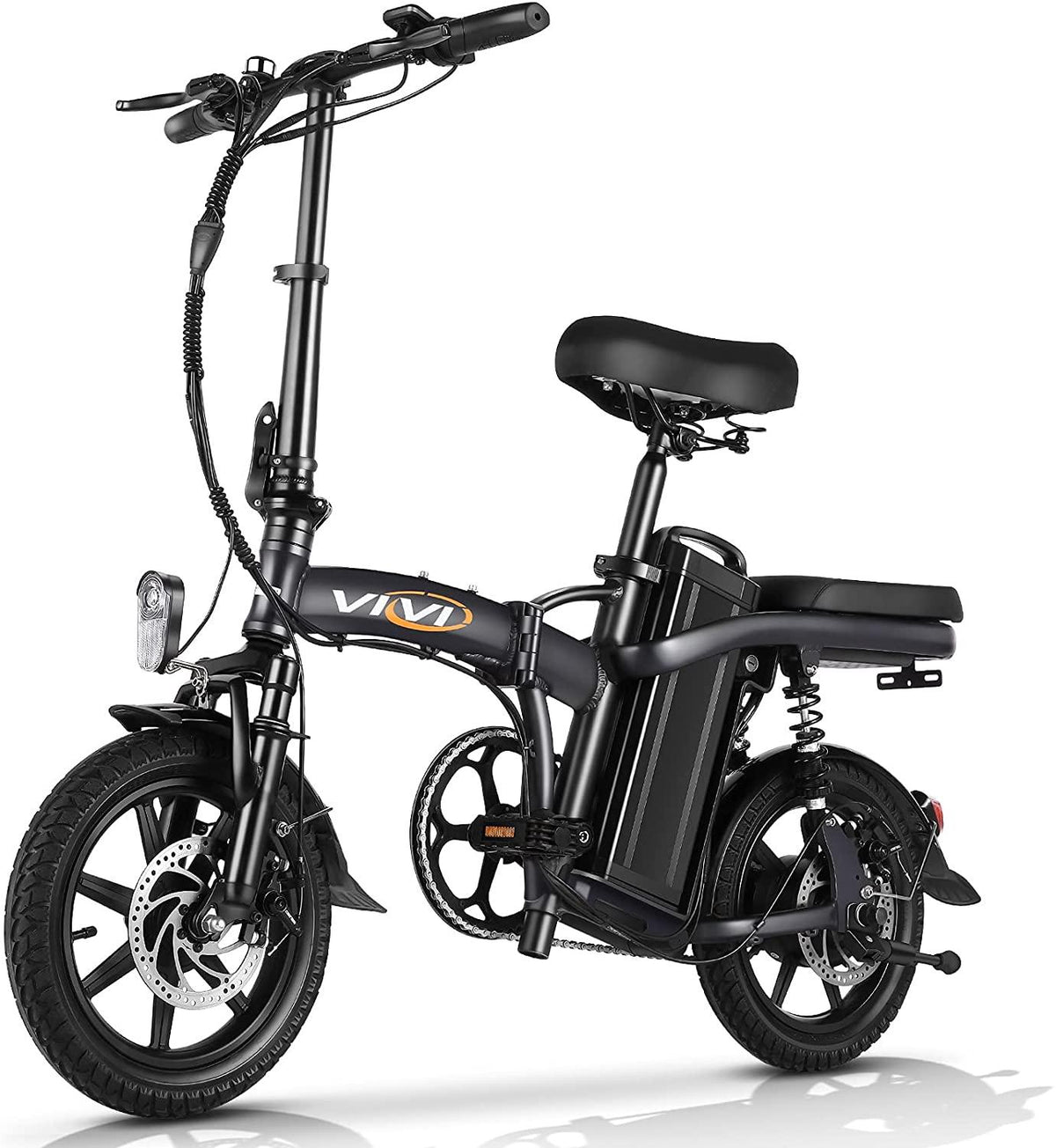 Vivi 14" Folding Electric Bike for Adults, 350W Motor Ebike, with Removable 48V 20Ah Lithium-Ion Battery, Adults Electric Bicycle for Daily Cruises, Commutes