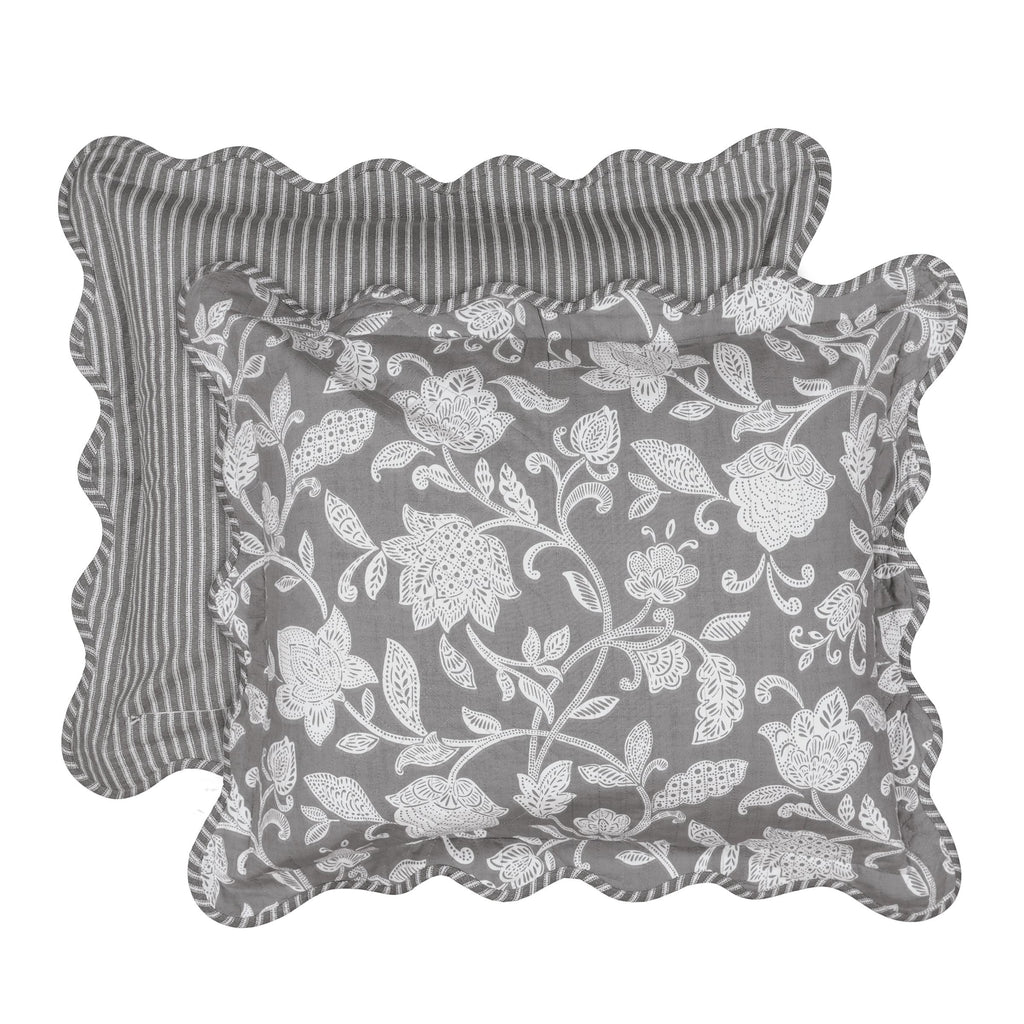 Waverly Stencil Vine Reversible 4 Piece Quilt Set