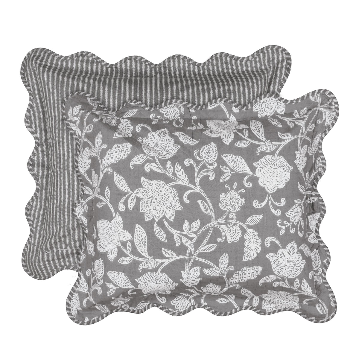 Waverly Stencil Vine Reversible 4 Piece Quilt Set