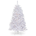 4.5’ Pre-Lit North Valley White Spruce Artificial Christmas Tree - Clear Lights