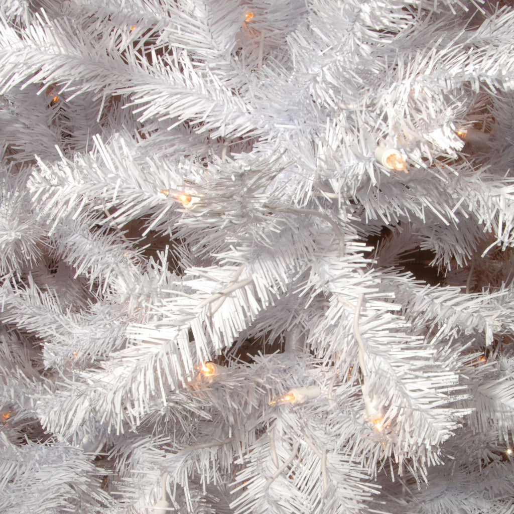 4.5’ Pre-Lit North Valley White Spruce Artificial Christmas Tree - Clear Lights
