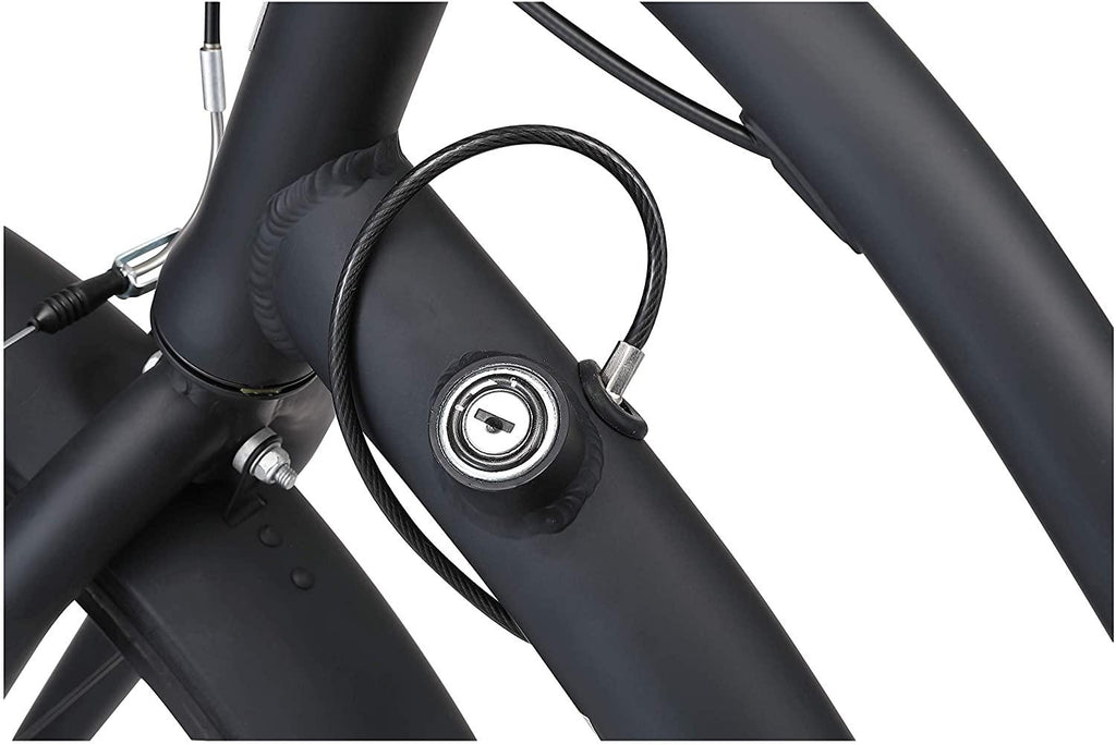 reezero EVRYjourney Men's Casual Edition 7-Speed Sport Hybrid Cruiser Bike w/Integrated Cable Lock, 26" Bicycle, Matte Black with Black Seat and Black Grips