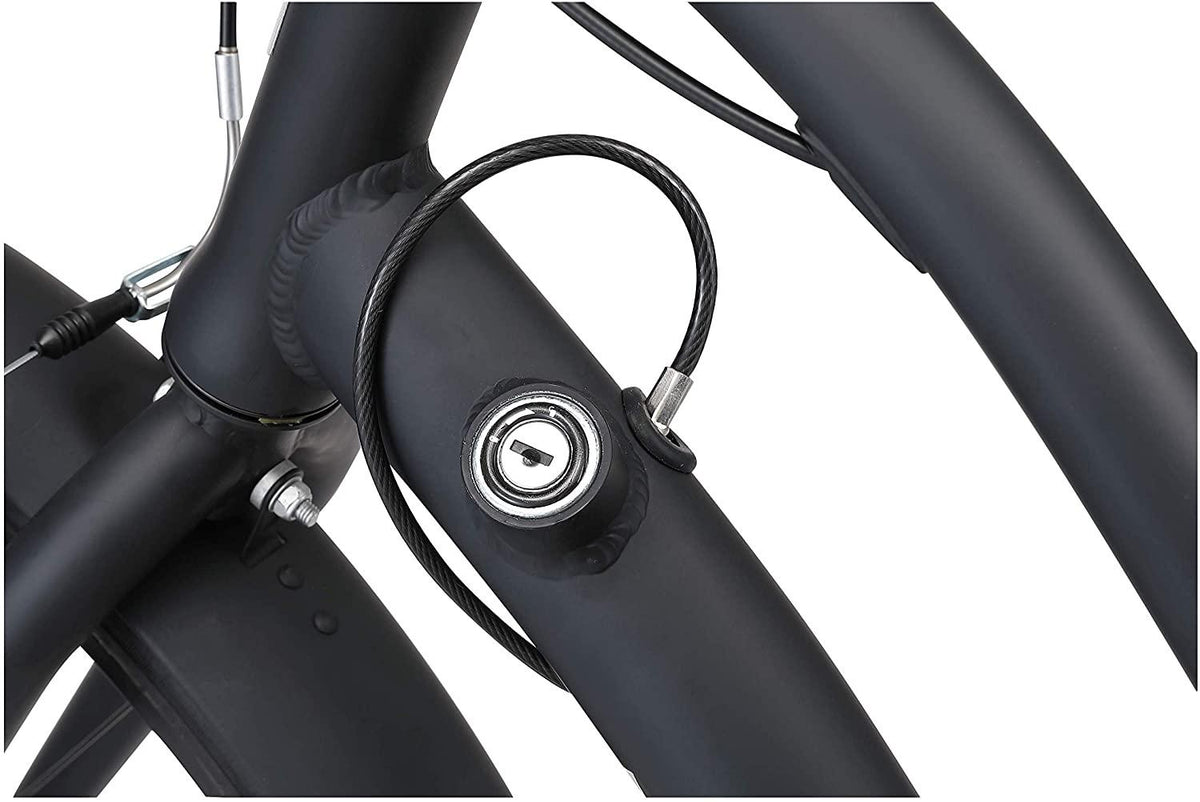 reezero EVRYjourney Men's Casual Edition 7-Speed Sport Hybrid Cruiser Bike w/Integrated Cable Lock, 26" Bicycle, Matte Black with Black Seat and Black Grips
