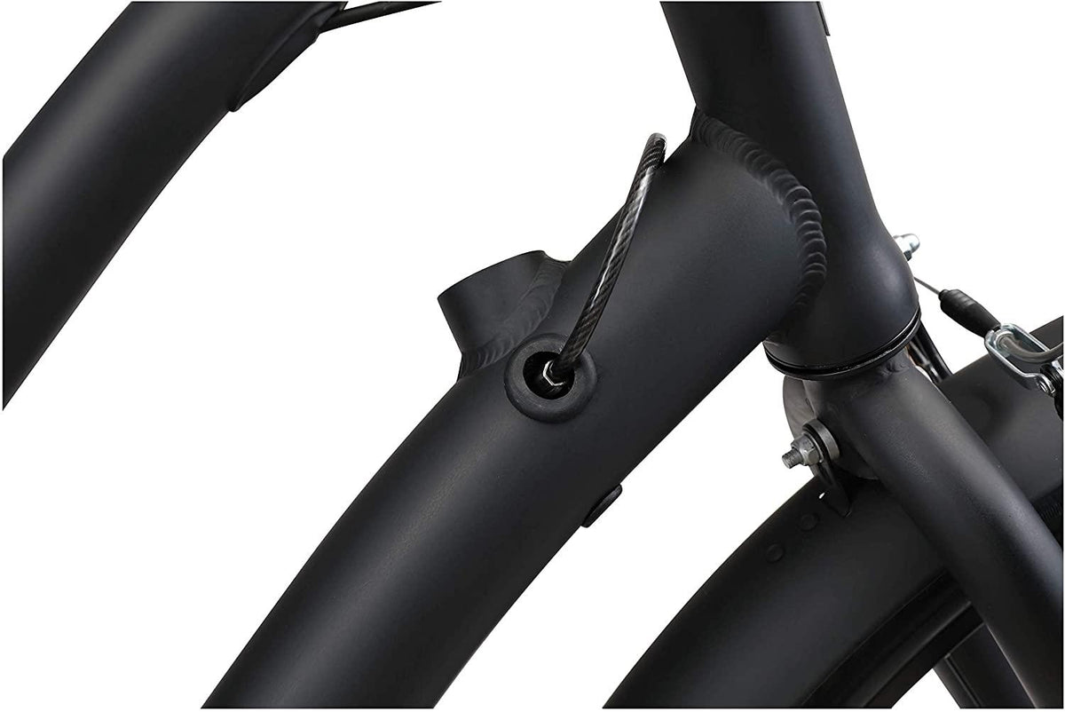 reezero EVRYjourney Men's Casual Edition 7-Speed Sport Hybrid Cruiser Bike w/Integrated Cable Lock, 26" Bicycle, Matte Black with Black Seat and Black Grips