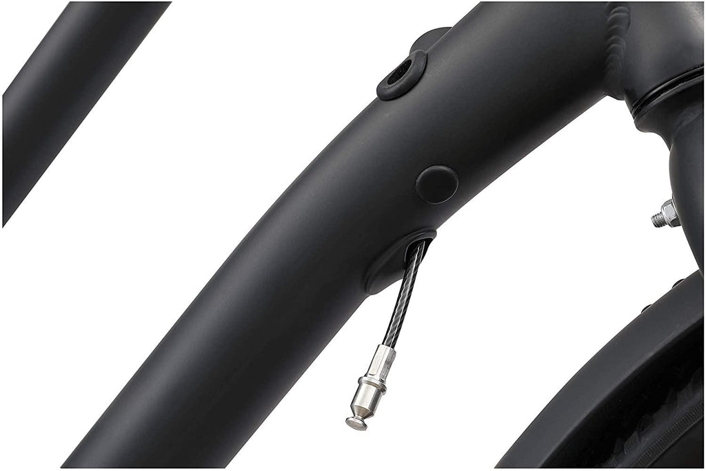 reezero EVRYjourney Men's Casual Edition 7-Speed Sport Hybrid Cruiser Bike w/Integrated Cable Lock, 26" Bicycle, Matte Black with Black Seat and Black Grips