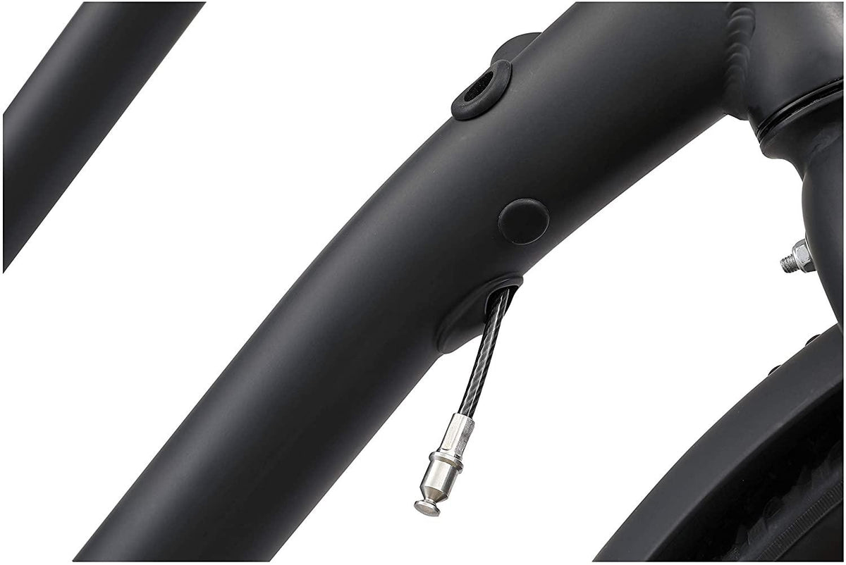 reezero EVRYjourney Men's Casual Edition 7-Speed Sport Hybrid Cruiser Bike w/Integrated Cable Lock, 26" Bicycle, Matte Black with Black Seat and Black Grips