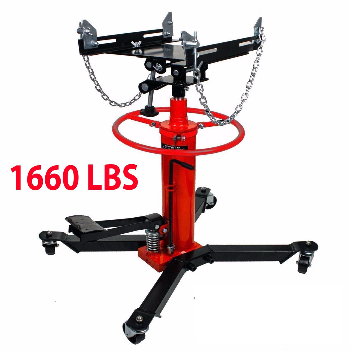 1660lbs 0.75Ton Transmission Jack 2 StaHydraulic w/ 360閹 for car  auto lift