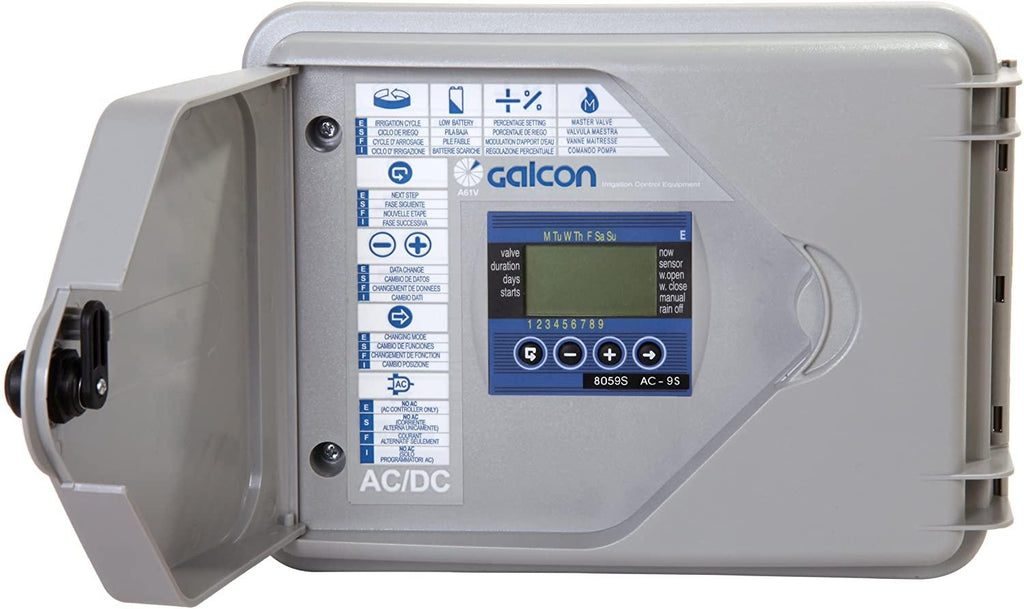 Galcon 8059S AC-9S 9-Station Indoor or Outdoor Irrigation Controller