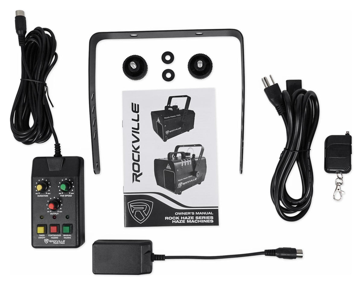 Rockville ROCKHAZE 700 CFM DMX Water Based DJ/Club Haze Machine+(3) Gal Fluid