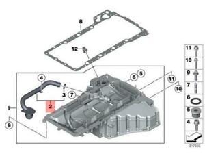 ORIGINAL BMW Upper Oil Pan   Level Indicator Return Pipe 11417843133