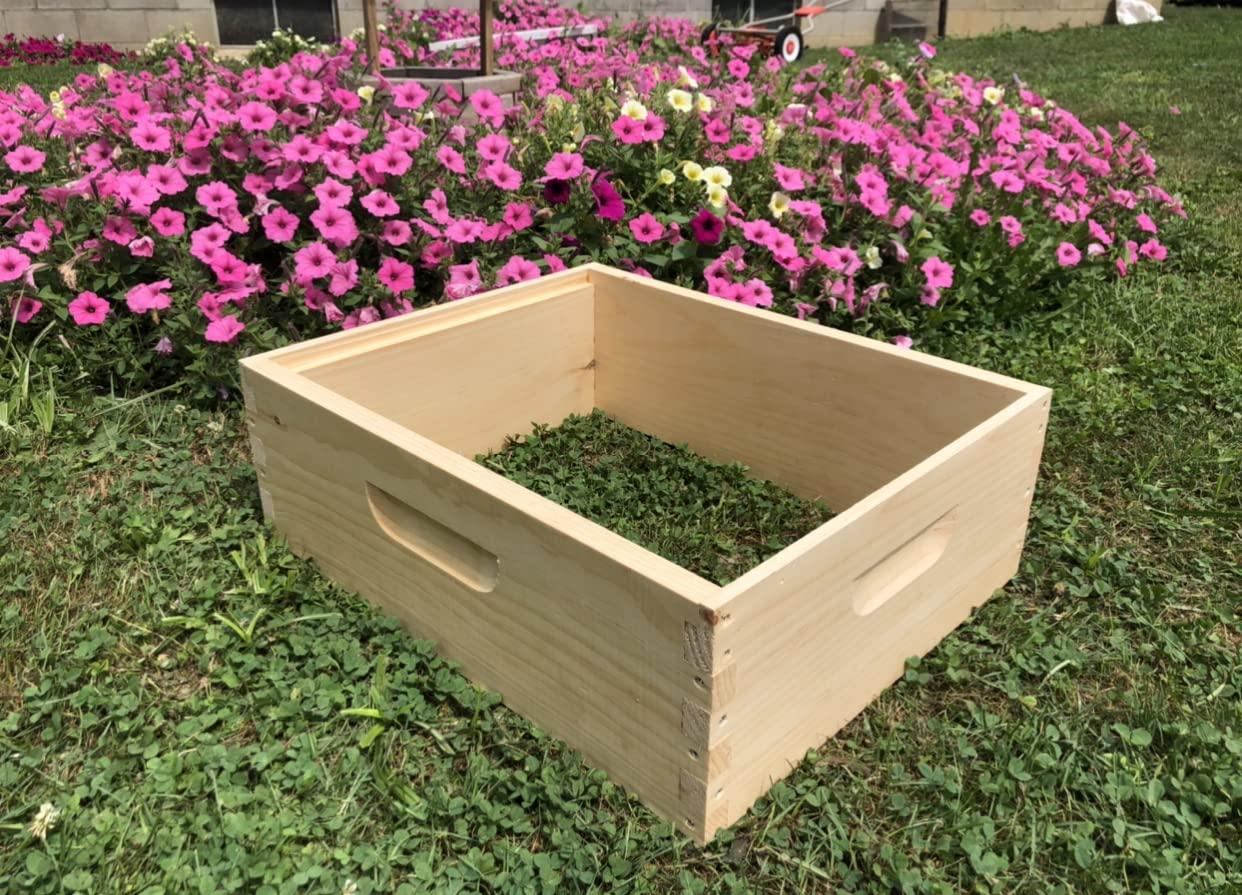little larue apiary 10 frame 2 deep &amp; 2 medium beekeeping bee hive body only (un-assembled) langstroth made in usa (soild bottom)