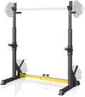 GARTIO Adjustable Squat Rack Stand Bench Press Weight Lifting Barbell Stand Home Gym Fitness 570lbs