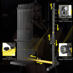 GARTIO Adjustable Squat Rack Stand Bench Press Weight Lifting Barbell Stand Home Gym Fitness 570lbs