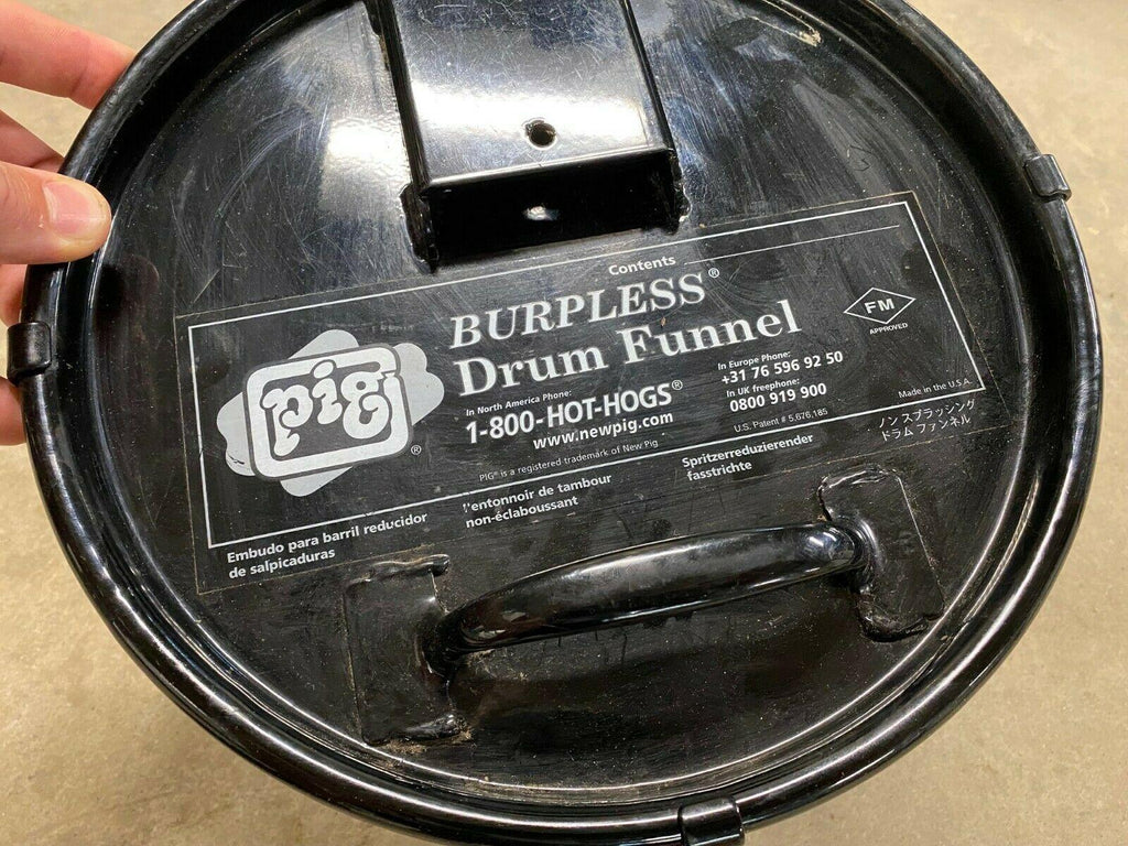 Pig Burpless Black LarMetal Sealable Drum Funnel