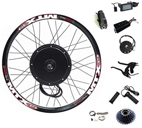 135mm Dropout 72V 2000W Rear Wheel Motor, 70-75km/h 2000W Electric Bike Kit,Electric Bicycle Conversion Kit with Mutifunction SW900 Display,72V 45A sine Wave Controller, with 7 Speed flywheel