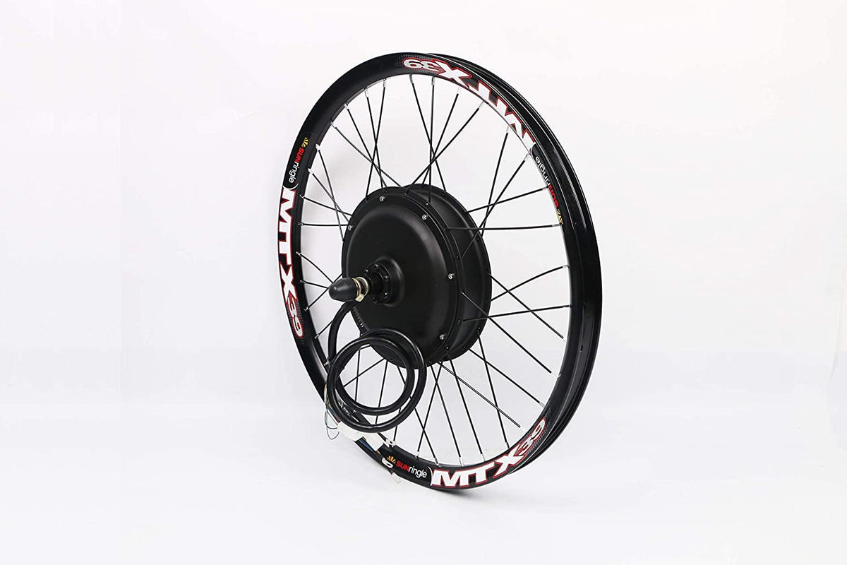 135mm Dropout 72V 2000W Rear Wheel Motor, 70-75km/h 2000W Electric Bike Kit,Electric Bicycle Conversion Kit with Mutifunction SW900 Display,72V 45A sine Wave Controller, with 7 Speed flywheel