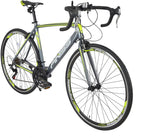 LASBAK Aluminum Road Bike,  21 Speed Disc Brake Mens or Womens Bicycle Cycling,70028C,Gray