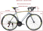 LASBAK Aluminum Road Bike,  21 Speed Disc Brake Mens or Womens Bicycle Cycling,70028C,Gray