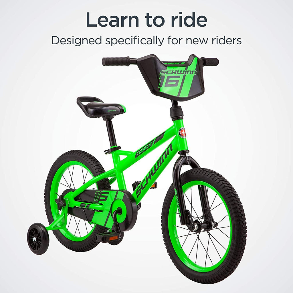 Schwinn Toggle  Build Kids Bike, 16-Inch Wheels, Smart Start Steel Frame, Easy Tool-Assembly, Green