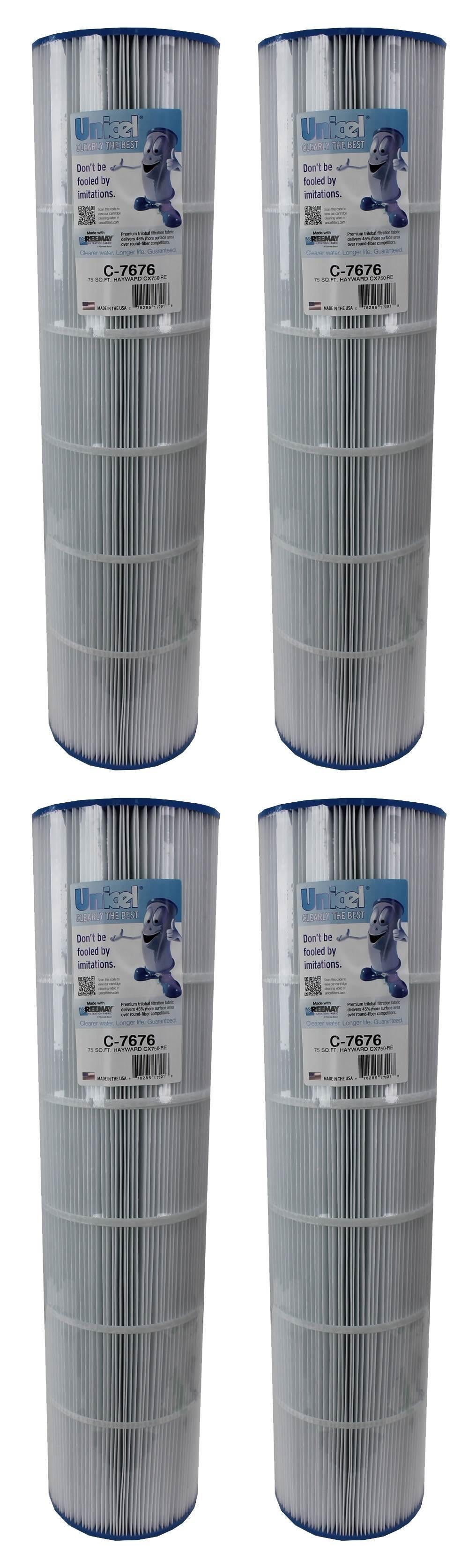 4) new unicel c-7676 hayward replacement swimming pool filters fc-1250 pa75 c750