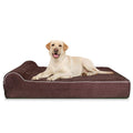 7-inch Thick High Grade Orthopedic Memory Foam Dog Bed With Pillow and Easy to Wash Removable Cover with Anti-Slip Bottom. Waterproof Liner Included - JUMBO XL for LarDogs