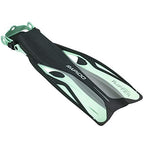 Phantom Aquatics Rapido Boutique Collection Clareza Three Window Tempered Glass Lens Mask Fin Snorkel Set with Snorkeling Gear Carry Bag (Sea Gre