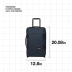 Tranverz - Suitcase with Wheels - Rolling Luggage for Travel with TSA Lock, 2 Wheels, 2 Compartments, and Compression Straps - S, Triple Denim