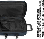 Tranverz - Suitcase with Wheels - Rolling Luggage for Travel with TSA Lock, 2 Wheels, 2 Compartments, and Compression Straps - S, Triple Denim