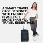 Tranverz - Suitcase with Wheels - Rolling Luggage for Travel with TSA Lock, 2 Wheels, 2 Compartments, and Compression Straps - S, Triple Denim