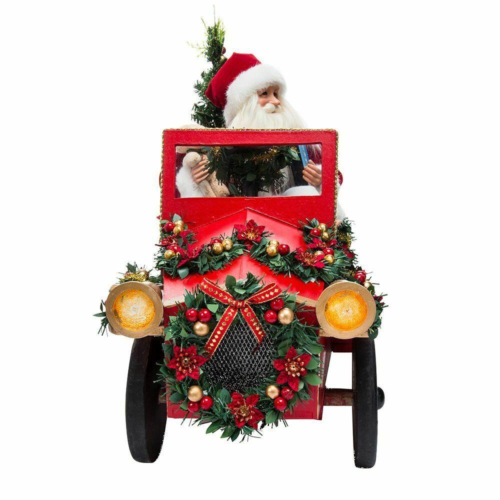 Kurt Adler 22" Santa Driving Car Tablepiece
