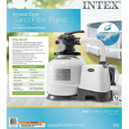 intex 2800 gph above ground pool sand filter pump with automatic timer(open box)