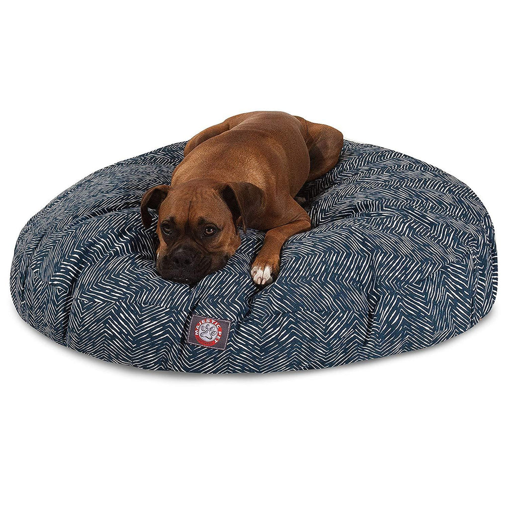 Majestic Pet Navy Blue Native LarRound Indoor Outdoor Pet Dog Bed with Removable Washable Cover Products