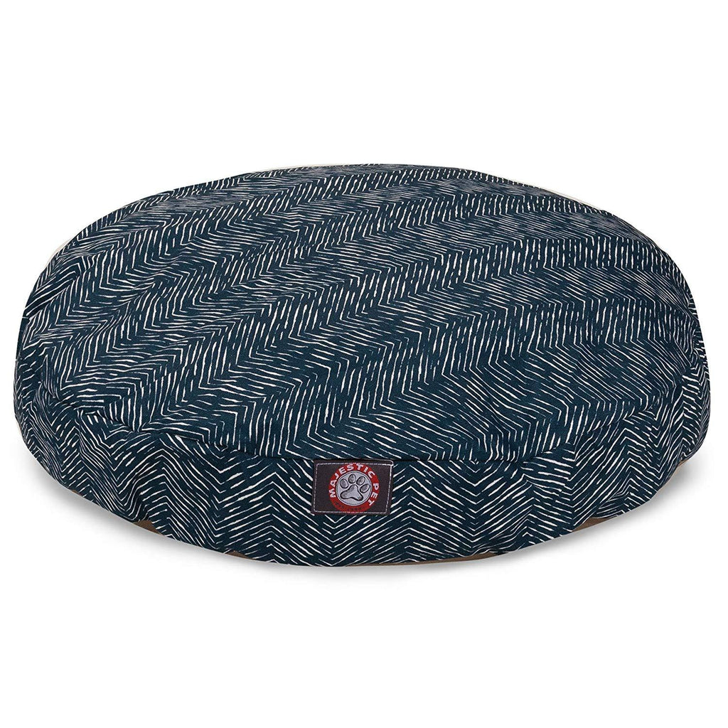Majestic Pet Navy Blue Native LarRound Indoor Outdoor Pet Dog Bed with Removable Washable Cover Products