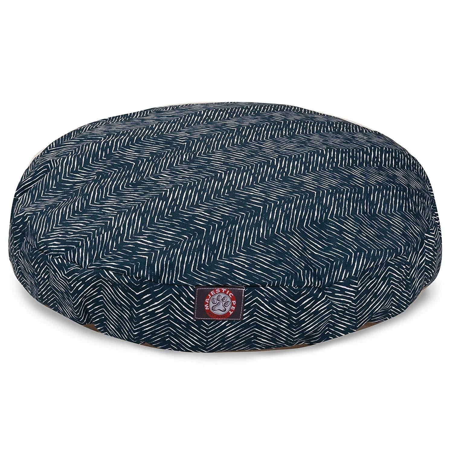 Majestic Pet Navy Blue Native LarRound Indoor Outdoor Pet Dog Bed with Removable Washable Cover Products