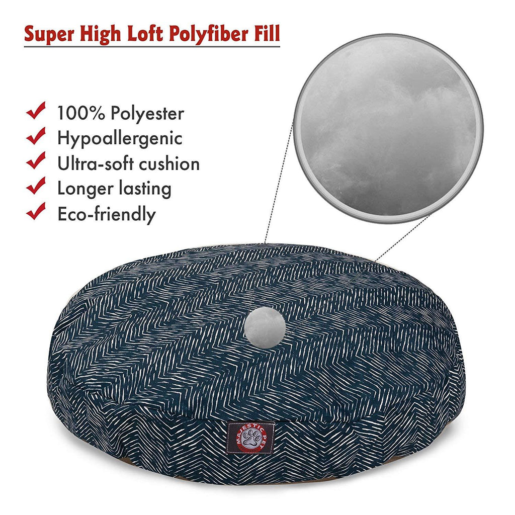 Majestic Pet Navy Blue Native LarRound Indoor Outdoor Pet Dog Bed with Removable Washable Cover Products