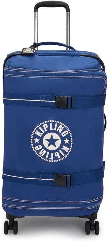 Spontaneous M Softside Spinner Wheel Luggage, Cabin Sized, Elastic Straps, Admiral Blue CL, 14.25''L x 26''H x 9.5''D