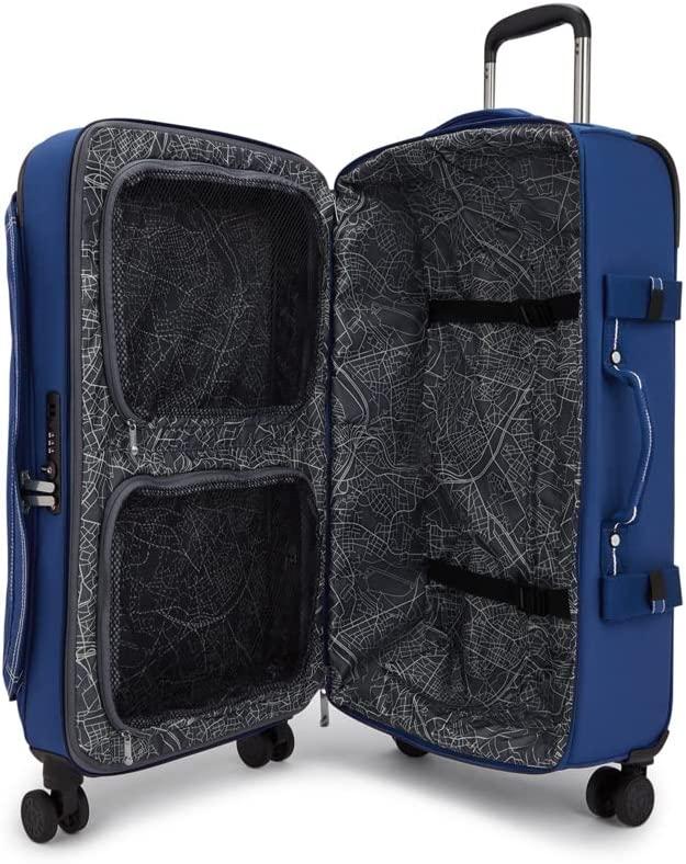 Spontaneous M Softside Spinner Wheel Luggage, Cabin Sized, Elastic Straps, Admiral Blue CL, 14.25''L x 26''H x 9.5''D