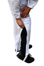 oz armour beekeeping suit jacket &amp; trouser pant with 2 veils fencing &amp; round brim hat ventilated 3 layer mesh costume (medium)