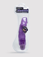 Exotic Diamond 10 Function Extra Girthy Realistic Dildo Vibrator 9 Inch, Purple