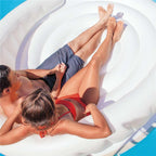 Inflatable Canopy Island Float Lounge, 78.5" x 59"