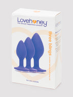 Lovehoney Jeweled Silicone Butt Plug Set , Purple