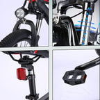 VIVI E-Bike 27.5 Inch Electric Mountain Bike with 350W Motor| 21 Speed Electric Bike| Dual Disc Brakes| Removable 10.4Ah Battery E-MTB Electric Bicycle for Adults