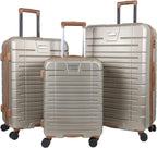 Luggage Sets,3 Piece Luggage Set Carry on Suitcase ,Hardside Lightweight Luggage with Spinner Wheels Durable Travel Set for Men Women Luggage Set Clearance (20/24/28) (Champagne)