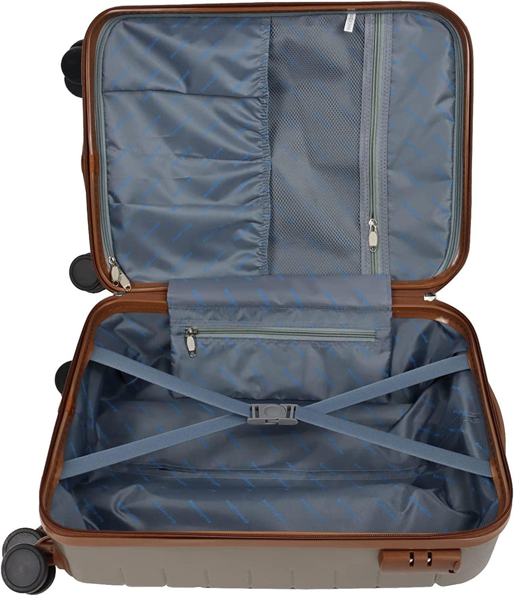 Luggage Sets,3 Piece Luggage Set Carry on Suitcase ,Hardside Lightweight Luggage with Spinner Wheels Durable Travel Set for Men Women Luggage Set Clearance (20/24/28) (Champagne)